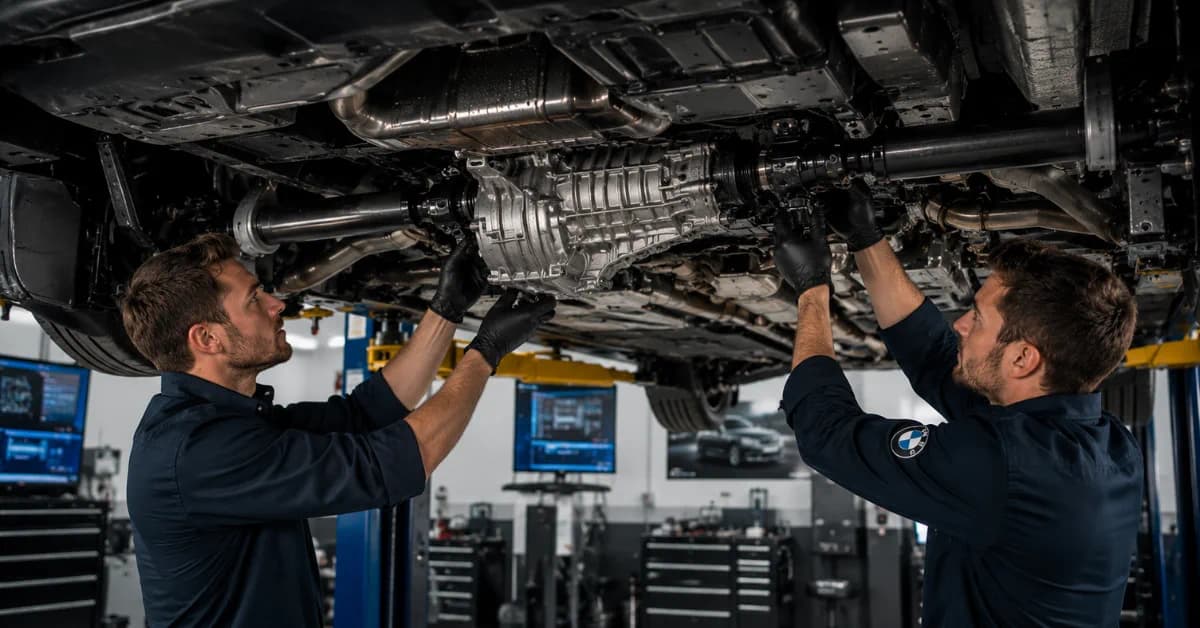 BMW Transfer Case Repair in Abu Dhabi at the إكزوتيك لخدمات السيارات workshop in Musaffah, Abu Dhabi